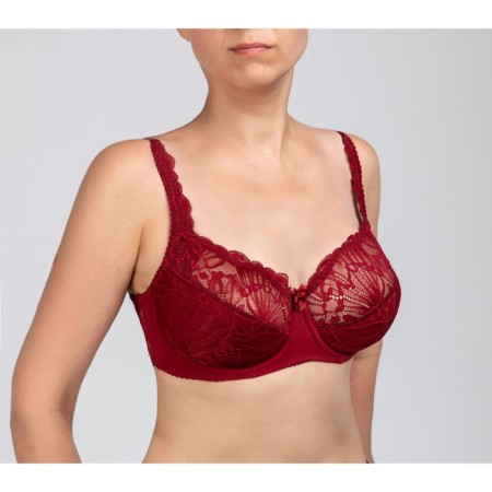 Women's bras of Lengy, size 75e, color red Rumba