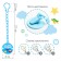 Holder for the nipple - dummy "Happy Baby", on the chain, blue color