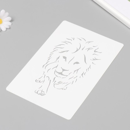 Plastic stencil "lion" 16x24 cm-1