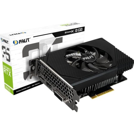 Video card Palit PA-RTX3050 StormX, GeForce RTX 3050 8 GB, GDDR6, HDMI, DP-3
