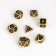 Cubes set for D&D (Dungeons and Dragons, DND), series: D&D, "Gold", 7 pcs