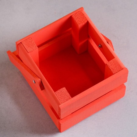 Wooden Kashpo 12 × 11 × 9 cm "odnushka light", two -string, pen, peach-2