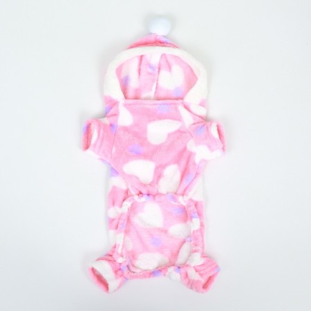 The jumpsuit "Love" with a hood, size M (DS 30 cm, og 40 cm, osh 30 cm), pink-8