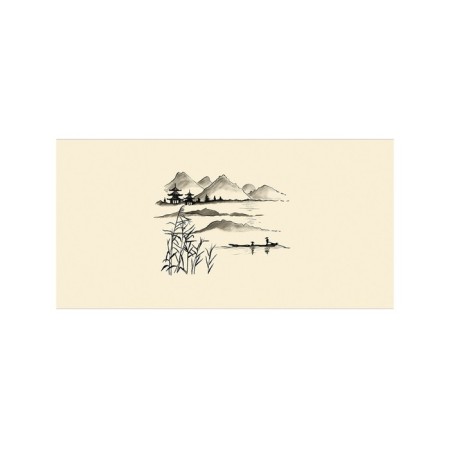 Basket for storage of things “A boat walk in Japan”, size 35x50 cm-1