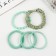 Hair elastic band "Jeanette" (set of 5 pcs) stripes, 5 cm, mix
