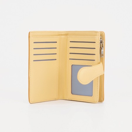 Women's wallet on magnet, yellow color-2