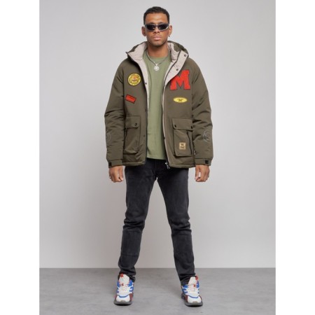 Winter male jacket, size 54, khaki color