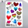 Tattoo on the body "Different hearts" 10x15 cm