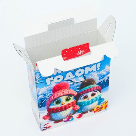 New Year. Gift box New Year's gift "Zavodi" with a game and animation 16.8 x 6.8 x 20, 9 cm.-3