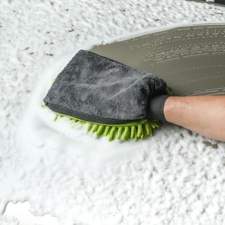 Cartage washing mittens, 25 × 19 cm, bilateral, green-gray-1