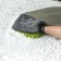 Cartage washing mittens, 25 × 19 cm, bilateral, green-gray