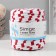 Knitted yarn secondary 90% cotton, 10% p/e, 100m/450 ± 50 g (white-red strip)