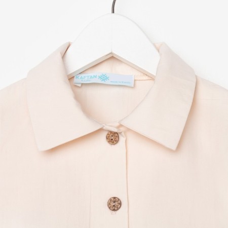 Платье для девочки с воротником KAFTAN, размер 32 (110-116), цвет молочный-4