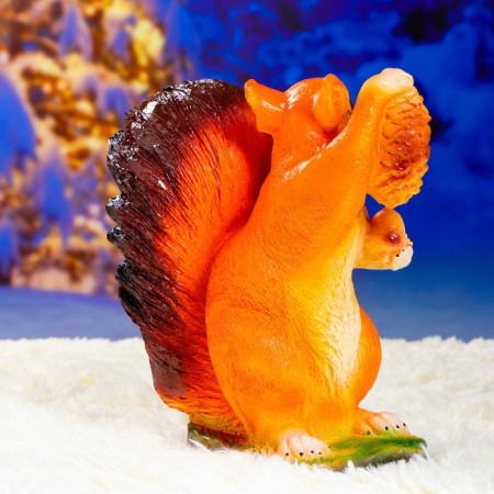 Garden figure "Squirrel with a bump" 13 × 18 × 28cm-5