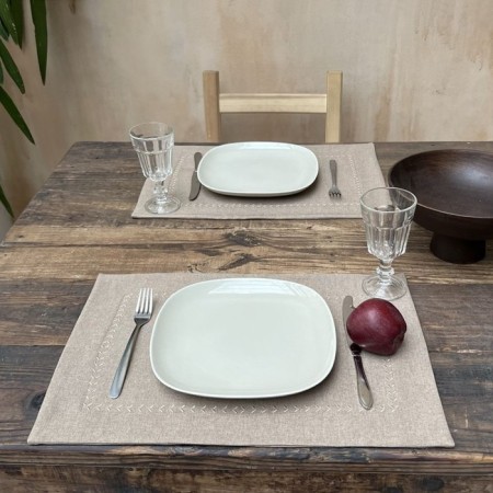 PLAISMAT "CONTA", size 35x50 cm, color beige-brown