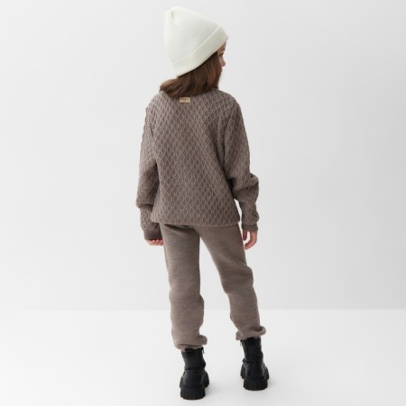 Children's pants minku, brown color, height 122 cm-2