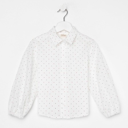 Рубашка детская MINAKU: Cotton collection цвет белый, рост 116-8