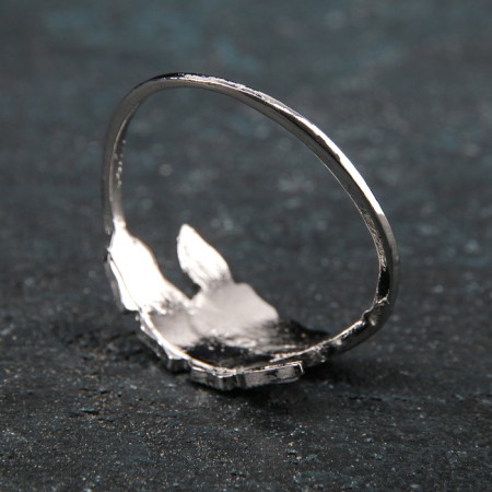 Ring for the napkin "Liszt", 4.5 × 2 cm, silver color-3
