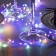 Garland "tinsel" 1 m dew, ip20, silver thread, 100 LED, glow of multi, 2 modes, AAH3