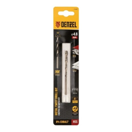 Denzel 71438, 4.8 mm, HSS CO-8% metal drill-3