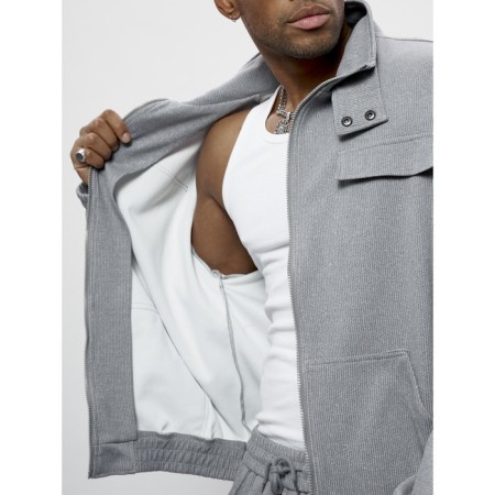 Male tracksuit, size 56, gray color-7
