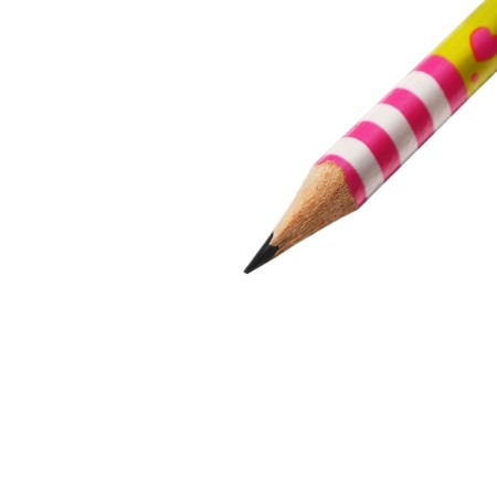 Chernographic pencil HB, Kuromi+Me Melody, three -sided, with an eraser-1