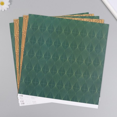 Scrapbooking paper bilateral "Greece" density 180 g 30.5x32 cm-3