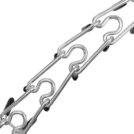 Collar - half -reaches strict with protective caps, 45 cm x 2.5 mm-5