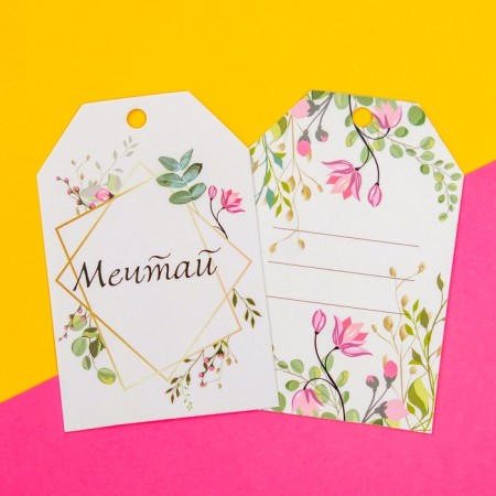 Floristic nameplate "Create", set 6 pcs., 7 x 5 cm-4