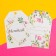 Floristic nameplate "Create", set 6 pcs., 7 x 5 cm
