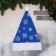 Snowflake New Year's cap, 28x40 cm, blue