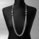 Beads "madness" balls, color silver, l = 90 cm