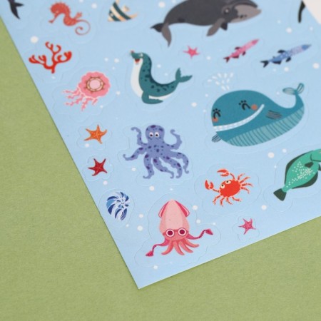 Paper stickers "I want to at sea!", 11 x 16 cm-2