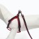 Kit "jeans", leash 120 x 1 cm, og 25-40 cm, red