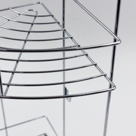 Wall corner shelf 2-tier Joy Home, chrome-1