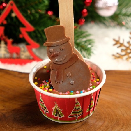 New Year. Figure chocolate "Hot Chocolate with Marshmallow" Snowman, 65 g-2