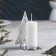 Climb "Christmas tree with stars" metal for one candle, 10x13 cm, chrome
