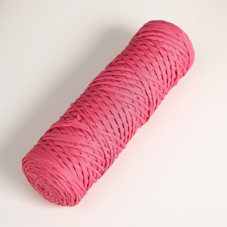 Knitting cord "Classic" 100% polyester 3mm 100m (140 pink)-1