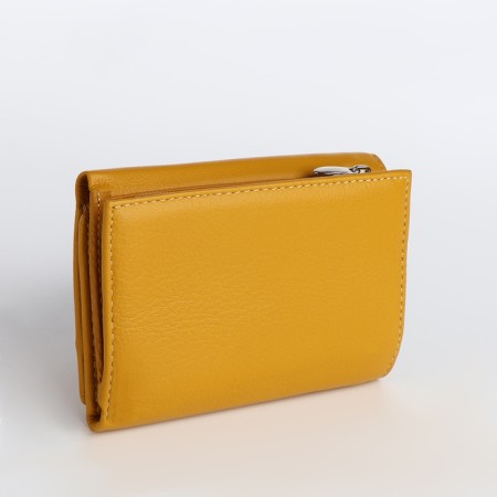 Women's wallet on magnet, yellow color-1