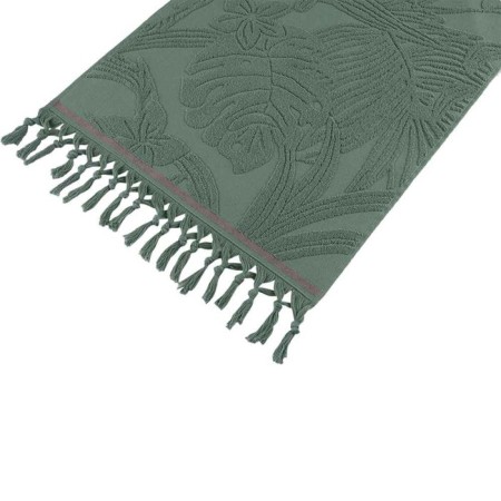 Towel, size 50x90 cm, green color-1