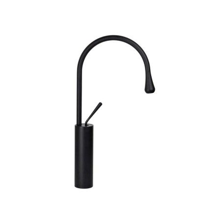 Bronze de Luxe 9015BR shell mixer, single -leaf, pour 200 mm, black/matte-1