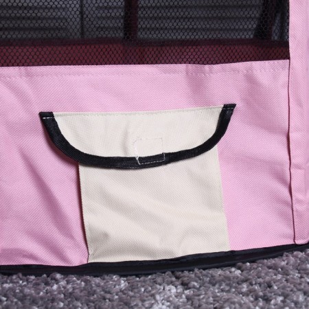 Animal aviary, tent, round, 70 x 40 cm, pink-6