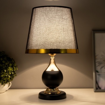RIMINOM table lamp 1x60W E27 black and gold 24.5x24.5x40.5 cm Risalux-2