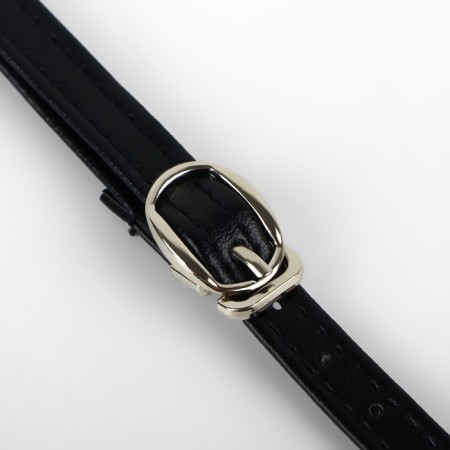 Shoe strap, artificial leather, 30 cm, 8 mm, 2 pcs, black color-3