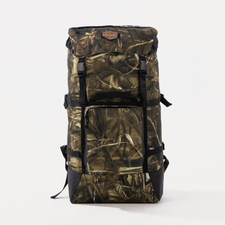 Tourist backpack, 70 l, department on screed with a lace, 3 outer pockets, with extension, Huntsman, Kamysh color-2