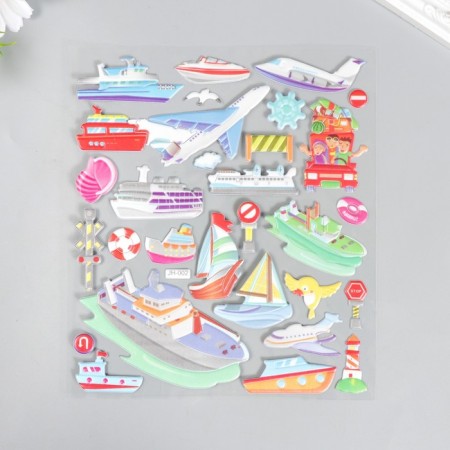 Plastic sticker "Transport" MIX 25x17.5 cm-1