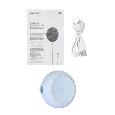 Satiffyer Pro to Go 3 vacuum clitoris stimulator, blue color-11