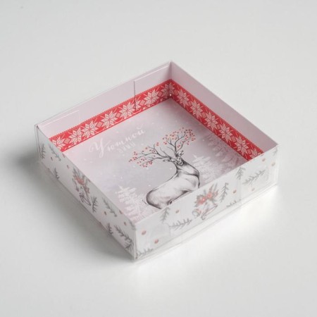 Box for confectionery "Winter Winter", 12 x 12 x 3 cm, New Year-1