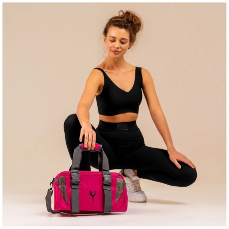 Sangh yoga and gymnastics bag, 37x20x20 cm, fuchsia color-4
