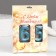 Candle in the cake anniversary "line" (set 2 in 1), number 65 /56, blue metallic, 6.5 cm